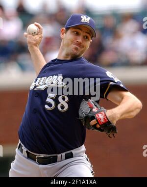 Milwaukee Brewers starting pitcher CC Sabathia catches a ball during the  sixth inning of a baseball game Tuesday, July 8, 2008, in Milwaukee. (AP  Photo/Morry Gash Stock Photo - Alamy