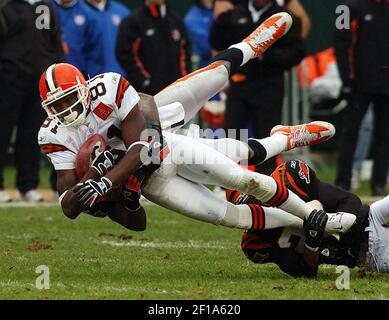 KRT SPORTS STORY SLUGGED: BROWNS-PATRIOTS KRT PHOTO BY ED SUBA JR/AKRON  BEACON JOURNAL (December 9) FOXBORO, MA -- New England Patriot cornerback  Otis Smith celebrates after his team stopped the Cleveland Browns