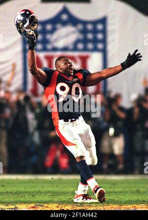 25 January 1998: Neil Smith of the Denver Broncos after Super Bowl