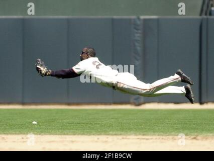Shawon Dunston of the San Francisco Giants at Dodger Stadium in Los  Angeles,California during the 1996 season. (Larry Goren/Four Seam Images  via AP Images Stock Photo - Alamy