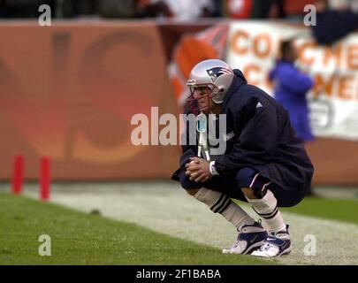 New England Patriots quarterback Tom Brady watches the video board during a  game against the Cleveland Browns on November 07, 2010 in Cleveland. UPI /  David Richard Stock Photo - Alamy