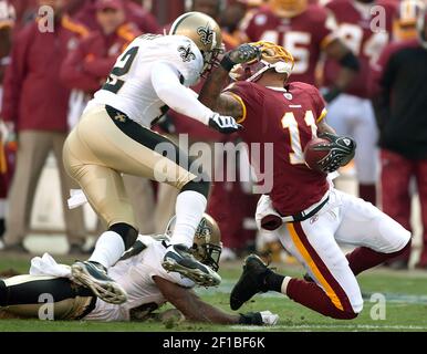 New Orleans Saints' Darren Sharper (42) and Roman Harper (41) during the  NFC Championship NFL football game against the Minnesota Vikings in New  Orleans, Sunday, Jan. 24, 2010. (AP Photo/Bill Haber Stock Photo - Alamy