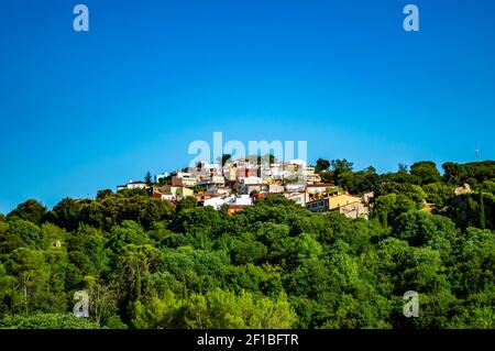 Girona, Spain - July 28, 2019: Scenic view from the city of Girona in Catalonia, Spain Stock Photo