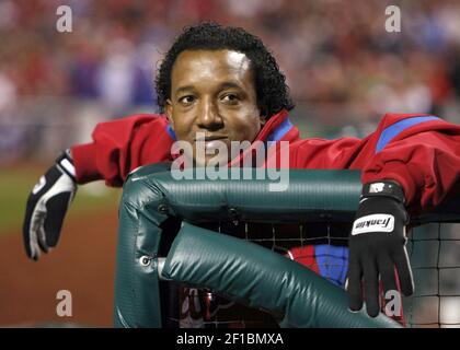 Philadelphia Phillies' Pedro Martinez watches New York Yankees' Hideki  Matsui's home run to right field during the sixth inning of Game 2 of the  Major League Baseball World Series Thursday, Oct. 29