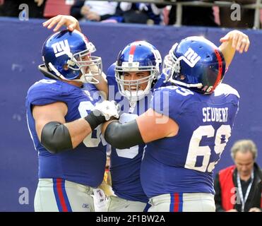 New York Giants Quarter Eli Manning outruns a Miami Dolphins sack for a  touchdown at Wembley Stadium in London, England on Sunday October 28, 2007.  This is the first NFL game that