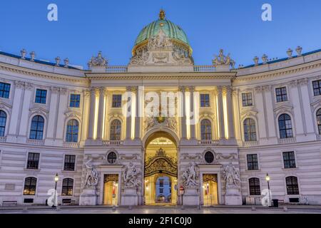 The famous Hofburg in Vienna at night Stock Photo