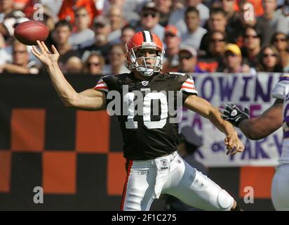 13 September 2009: Cleveland Browns Derek Anderson prior to the Browns game  against the Minnesota Vikings in Cleveland Ohio September 18, 2009. (Icon  Sportswire via AP Images Stock Photo - Alamy