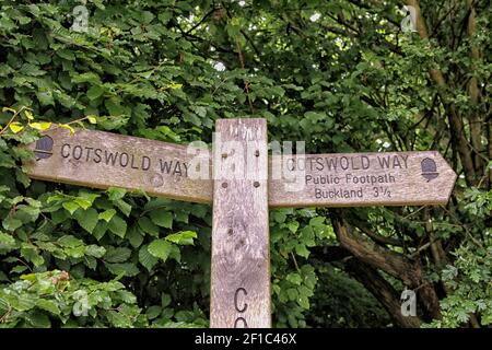 Cotswold way sign with two directions Stock Photo