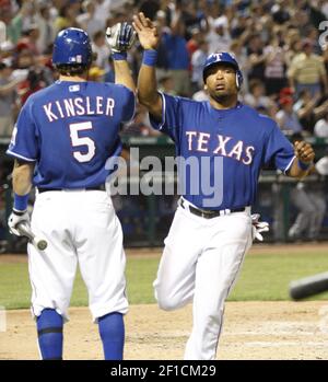 Minnesota Twins' Nick Punto during a baseball game against the Texas  Rangers, Thursday, Aug. 20, 2009 in Arlington, Texas. (AP Photo/Tony  Gutierrez Stock Photo - Alamy