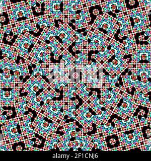 Islamic Ornate Seamless Pattern Mosaic Stock Photo