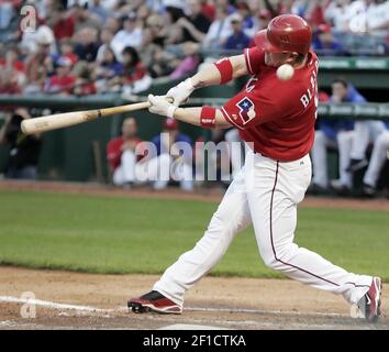 Texas Rangers first baseman Hank Blalock during a baseball game against the  Tampa Bay Rays, Saturday, July 4, 2009, in Arlington, Texas. (AP Photo/Matt  Slocum Stock Photo - Alamy