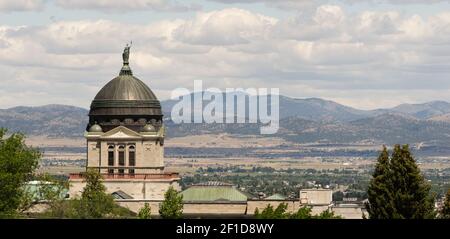 Panoramic View Capital Dome Helena Montana State Building Stock Photo