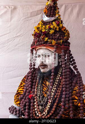 Ancient face of human on naga of Himmapan animal creature of Himavanta ...