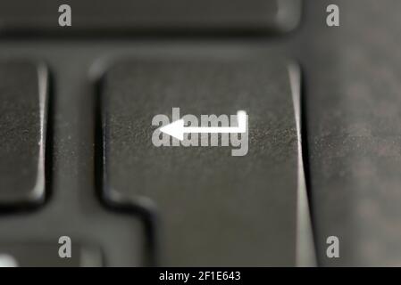 Return key on a laptop keyboard Stock Photo