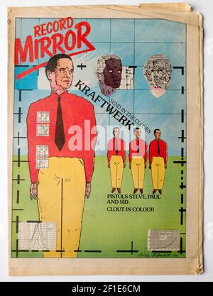 Old Vintage 1970s Edition of Record Mirror Pop Music Magazine Kraftwerk Cover Stock Photo