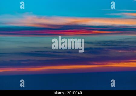 Cloudscape Sunset Scene Stock Photo