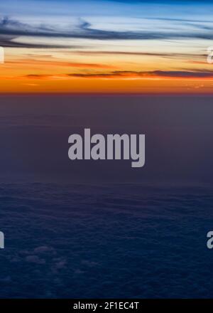 Cloudscape Sunset Scene Stock Photo