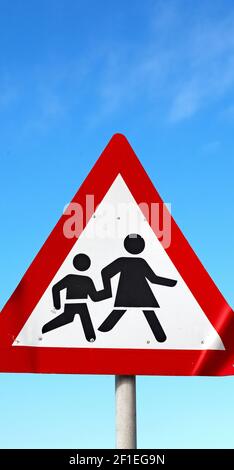 Crosswalk sign  simbol isolated  in the sky Stock Photo