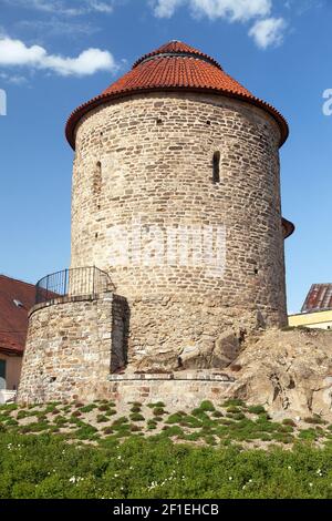 The Rotunda of St.Catherine in czech rotunda svate kateriny,  Znojmo town, South Moravia, Czech republic Stock Photo