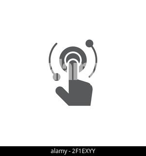 interactive interface solid icon vector illustration pictogram isolated on white Stock Vector