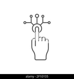 interactive interface solid icon vector illustration pictogram isolated on white Stock Vector