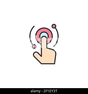 interactive interface solid icon vector illustration pictogram isolated on white Stock Vector