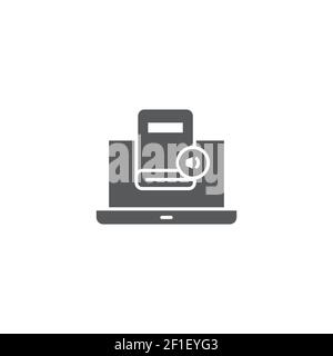 online- udio book line icon linear style sign for mobile concept and web design computer screen Stock Vector
