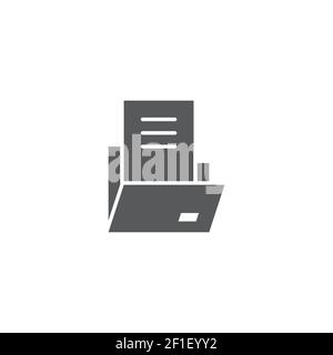 dossier folder outline icon linear style sign for mobile concept and web design the secret files Stock Vector
