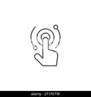 interactive interface solid icon vector illustration pictogram isolated on white Stock Vector