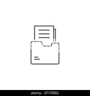 dossier folder outline icon linear style sign for mobile concept and web design the secret files Stock Vector