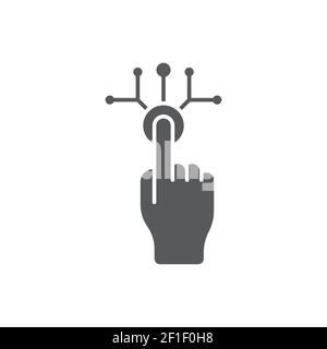 interactive interface solid icon vector illustration pictogram isolated on white Stock Vector