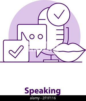 Speaking creative UI concept icon Stock Vector