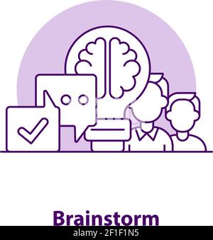 Brainstorm creative UI concept icon Stock Vector