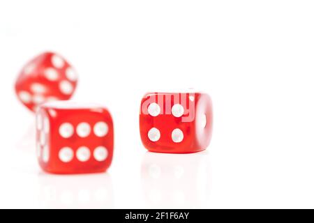 Dices on White Stock Photo
