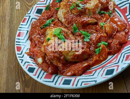 Lahori Red Chicken Karahi Stock Photo