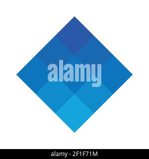Abstract pixelized mosaic logo Stock Vector