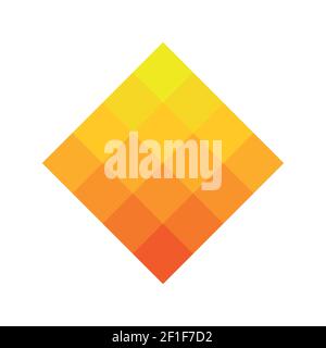 Abstract pixelized mosaic logo Stock Vector