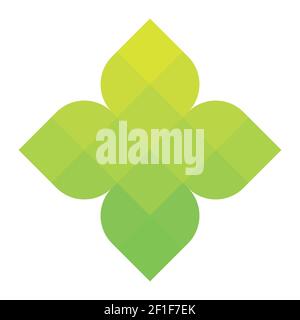 Abstract pixelized mosaic logo Stock Vector