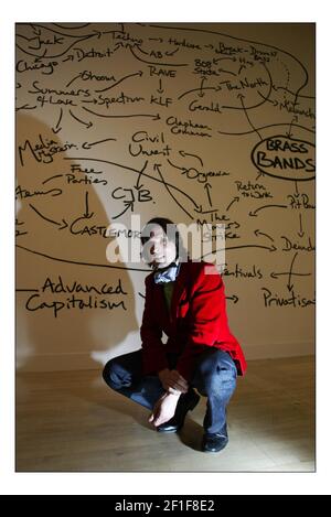 Jeremy Deller with his Turner prize work at the Tate Britainpic David sandison 6/6/2004. Stock Photo