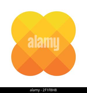 Abstract pixelized mosaic logo Stock Vector