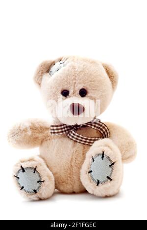 Toy bear isolated on white background, soft fluffy toy Stock Photo - Alamy