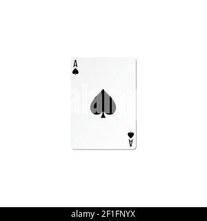 spades playing card. ace game poker. vector illustration. Stock Vector