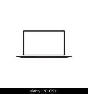 laptop icon vector isolated on white background Stock Vector