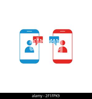 chatting mobile phone. communication concept. Vector illustration. Stock Vector