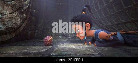 RAYA AND THE LAST DRAGON, from left: Boun (voice: Izaac Wang), Raya ...