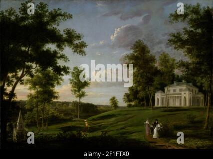 Thomas Birch - Southeast View of  Sedgeley Park,  the Country Seat of James Cowles Fisher, Esq. Stock Photo