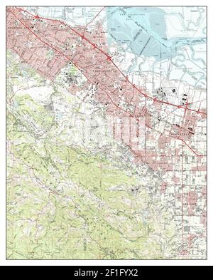 Palo Alto, California, map 1961, 1:62500, United States of America by Timeless Maps, data U.S. Geological Survey Stock Photo