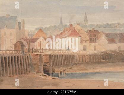 Richard Parkes Bonington - Boulogne Harbor Stock Photo