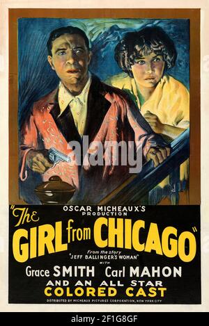 The Girl from Chicago is a 1932 American Pre-Code drama film produced and directed by Oscar Micheaux, with an all-African-American cast. 1927. Stock Photo