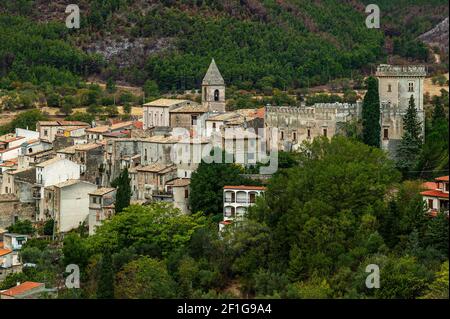 Bussi sul Tirino is a small town in the Province of Pescara, located between the Tirino valley and the Pescara valley. Pescara Province, Abruzzo Stock Photo